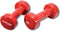 Tunturi Dumbbell set - 2 x 3 kg - Vinyl - Rood (2 stuks)