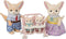Sylvanian Families 5696 Familie woestijn vos- 4 fluweelzachte speelfiguren- duo kinderwagen - speelset