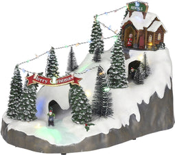 Luville - Ski mountain battery operated - Kersthuisjes & Kerstdorpen
