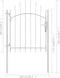 vidaXL - Poort - 1x2 - m - staal - wit