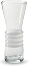 Vaas met witte ringen 'pleun' h26 d10 cm