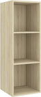 vidaXL - Tv-wandmeubel - 37x37x107 - cm - bewerkt - hout - sonoma - eikenkleurig