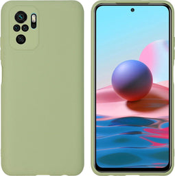 iMoshion Hoesje Geschikt voor Xiaomi Redmi Note 10 (4G) Hoesje Siliconen - iMoshion Color Backcover - groen