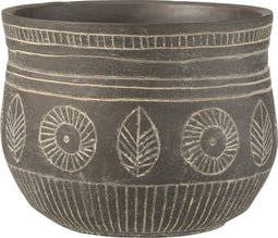 J-Line bloempot Fresco - cement - grijs - large - Ø 23.5 cm