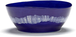 Serax - Ottolenghi - Feast - Kom - 18cm - L - donkerblauw witte strepen - set van 4