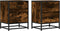vidaXL - Nachtkastjes - 2 - st - 40x31x50 - cm - bewerkt - hout - gerookt - eikenkleurig