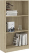 vidaXL - Boekenkast - met - 3 - schappen - 60x24x109 - cm - bewerkt - hout - sonoma - eik