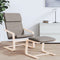 vidaXL Relaxstoel stof taupe