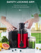Royalty Line® PJ19001 Sapcentrifuge - Juicer Voor Groenten & Fruit - Juicers Met 1500ml Pulpcontainer & 450ml Sapbeker - BPA Vrij - 3 Snelheden - 700W - Rood