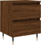 vidaXL - Nachtkastje - 40x35x50 - cm - bewerkt - hout - bruin - eikenkleur