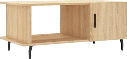 vidaXL - Salontafel - 90x50x40 - cm - bewerkt - hout - sonoma - eikenkleurig