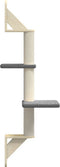 vidaXL - Kattenmeubel - wandgemonteerd - met - krabpaal - 108 - cm - donkergrijs