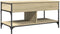 vidaXL - Salontafel - 100x50x50 - cm - bewerkt - hout - en - metaal - sonoma - eiken