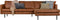 BePureHome Rodeo Chaise Longue Rechts - Leer - Cognac - 85x300x86