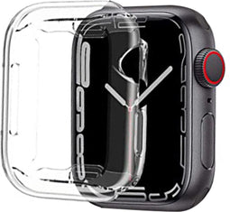 imoshion Screenprotector - Geschikt voor Apple Watch Series 7 / 8 / 9 - 41mm - Full Cover Soft Case / Beschermend Hoesje - Transparant