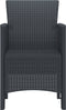 vidaXL - Tuinsetjes - 2 - st - Anthraciet - Poly - Rattan
