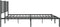 vidaXL - Bedframe - met - hoofdbord - metaal - zwart - 120x200 - cm