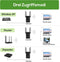 Wifi-versterker, 1200 Mbit/s, wifi-extender, dual band, wifi-versterker, internetversterker met 4 an
