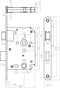 Intersteel Deurbeslag set toiletslot 63/8mm wit met deurkruk Jupiter en WC-sluiting rvs
