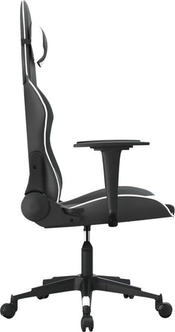 vidaXL - Gamestoel - kunstleer - zwart - en - wit