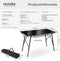 tectake® Campingtafel Bastiaan - Opvouwbaar Aluminium - Verstelbare Hoogte - Zwart