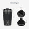 Castagnola Thermosbeker - Koffiebeker To Go - Dubbelwandig - 380 ML - Zwart