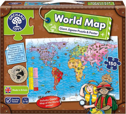 Orchard Toys - Wereldkaart Puzzel & Poster - 150 stukjes - Educatief spel