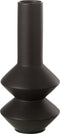 J-Line Vaas Modern Keramiek Zwart Small - Bloemenvaas 34.00 cm hoog