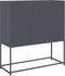 vidaXL - Dressoir - 100,5x39x107 - cm - koudgewalst - staal - antracietkleurig