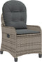 vidaXL - Ligbed - met - Kussen - Grijs - Poly - Rattan