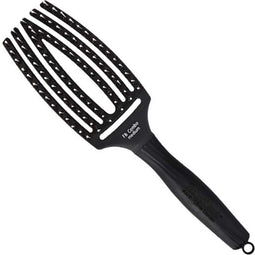 Olivia Garden Fingerbrush M - Haarborstel - Antistatisch - Zwart