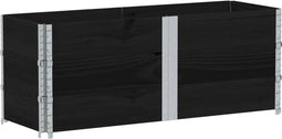 vidaXL - Plantenbak - 150x50 - cm - massief - grenenhout - zwart