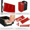 tectake werkplaats gereedschapswand - 28 opbergbakken - 96x17x54 cm - Zwart/Rood