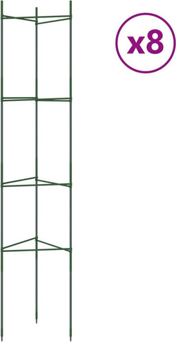 vidaXL - Tomatenkooi - 8 - st - 154 - cm - staal - en - polypropeen