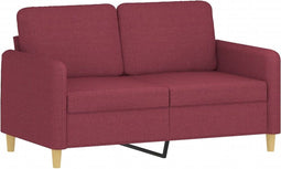 vidaXL - Tweezitsbank - 120 - cm - stof - wijnrood