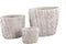 PTMD Bloempot Illaria - 30x15x28 cm - Cement - Brons