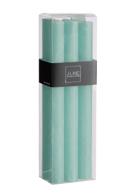 J-Line Doos 6 Tafelkaarsen Aqua -9U