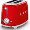 Smeg TSF01RDEU - Broodrooster - 950W 2 sleuven 6 bruining-niveaus - Rood