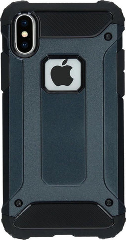iMoshion Hoesje Geschikt voor iPhone X Hoesje - iMoshion Rugged Xtreme Backcover - Donkerblauw