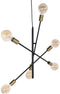 Plafondlamp DKD Home Decor 60 x 52 x 50 cm Zwart Gouden Metaal 50 W