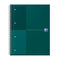 Oxford International - Notebook A4+ - Gelijnd 80 vel 4 gaats stevige kaft - Groen