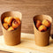 Frietzakjes, popcornzak, snackbekers, pak van 40 fritesdozen voor frites Kraft-papieren bekers Kraft-papieren bekers Frozen Dessert Benodigdheden Taarten bakken
