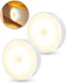 Nuvance Draadloze LED-lamp - Warm Wit Licht - Magnetisch - Dag en Nacht Sensor - USB (2 stuks)