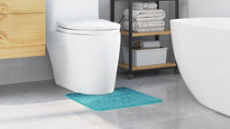 vidaXL - Badmat - U-Vorm - Turquoise - 50x50 - cm - Polypropyleen - Antislip