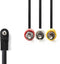 Nedis CVGB22400BK10 - 3.5mm naar RCA kabel - 100cm - Zwart