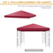 Coast Vervangend Dak - Paviljoen 3 x 3 m - Waterafstotend UV-bestendig - Bordeaux