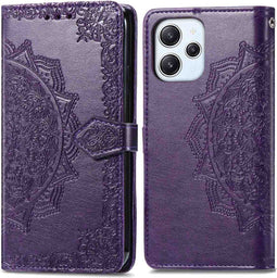 iMoshion Hoesje Geschikt voor Xiaomi Redmi 12 Hoesje Met Pasjeshouder - iMoshion Mandala Bookcase - Paars