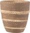 J-Line bloempot Gevlochten - cement - bruin - large - Ø 18 cm