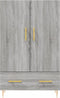 vidaXL - Hoge - kast - 69,5x31x115 - cm - bewerkt - hout - grijs - sonoma - eikenkleurig