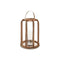 Kaarshouder Home ESPRIT Bruin Zilverkleurig Natuurlijk Kristal Mangohout 30 x 30 x 42 cm
